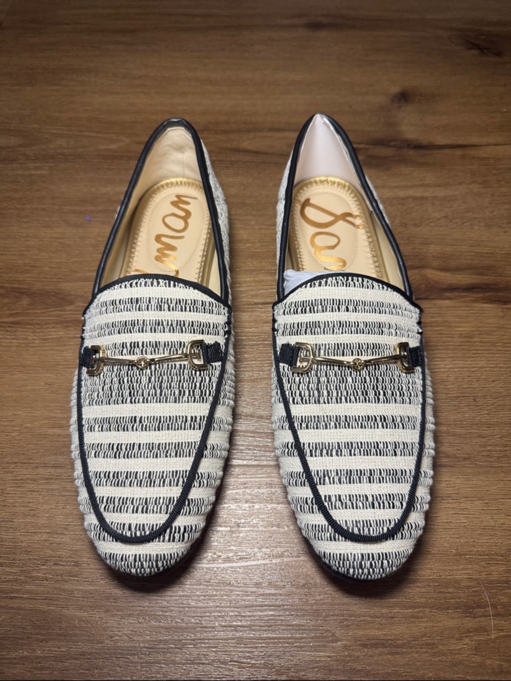 NWT Sam Edelman Loraine Horse Bit Loafer Black/Natural. Size 7M - Picture 3 of 8